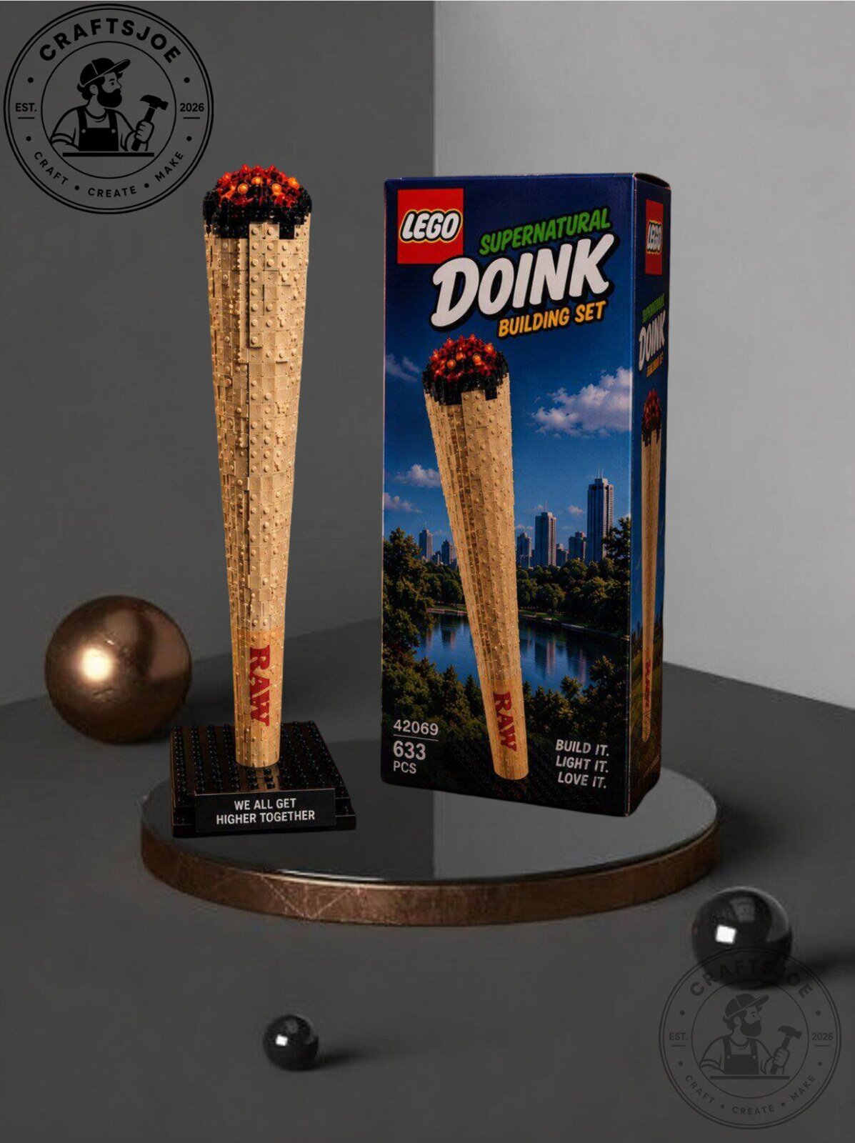 Supernatural Doink Building Block Set – 633 Piece Collectible Brick Model, Unique Fan Gift & Home Display
