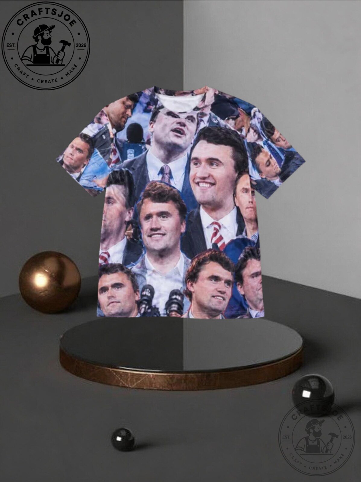 Charlie Kirk Meme Make Him Saint T Shirt 2026