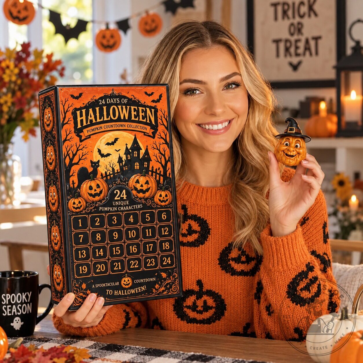 Jack O Lantern Pumpkin Countdown - Halloween 2026 Advent Calendar 8 Jack O Lantern Pumpkin Countdown - Halloween 2026 Advent Calendar