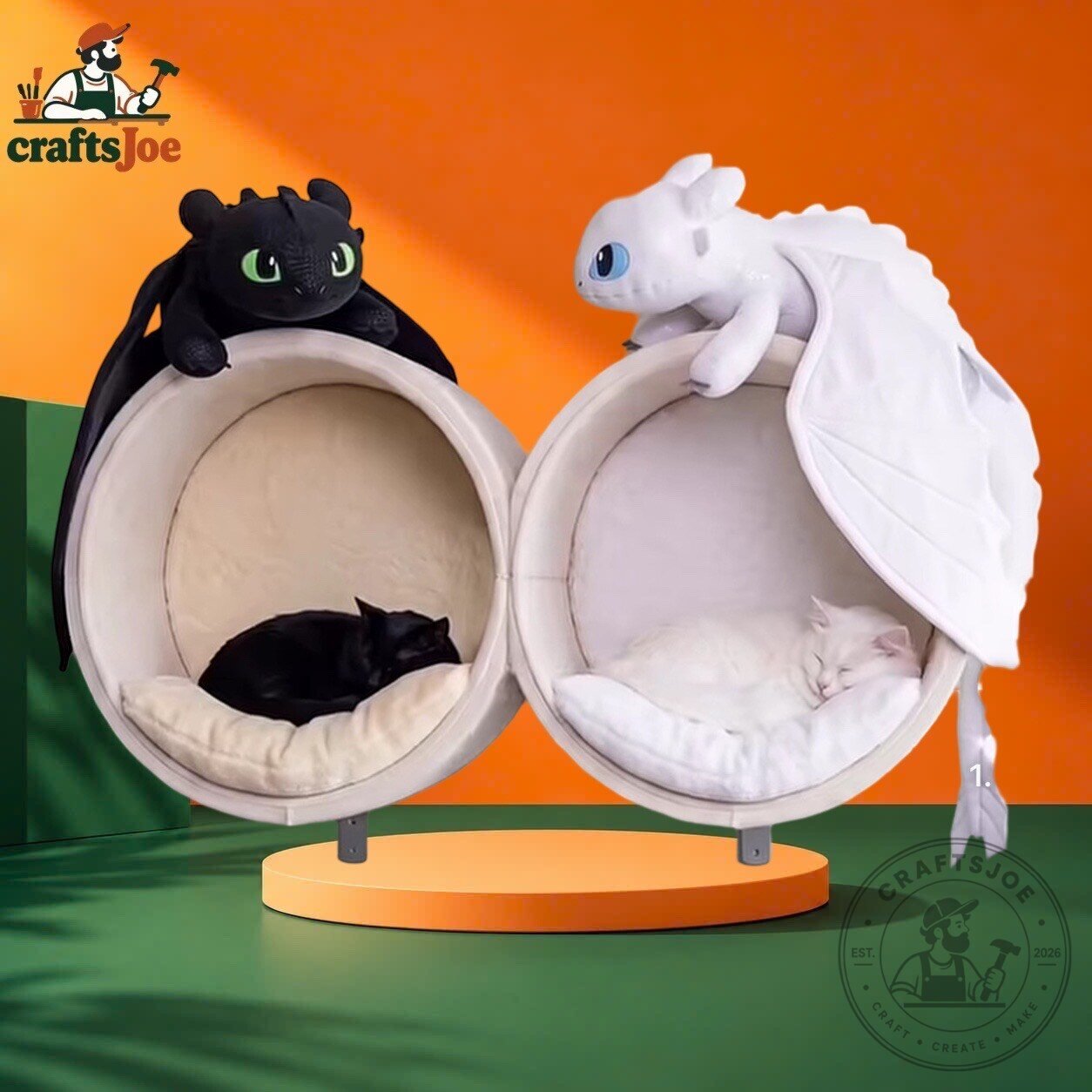 Dragon Wall-Mounted Cat Beds x Toothless x Light Fury 2026