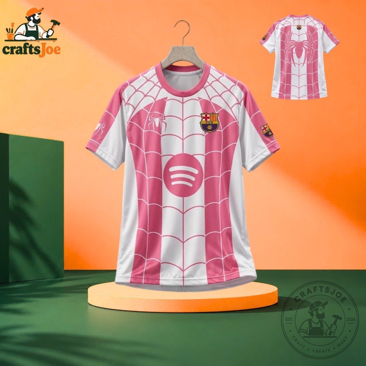 Pink Spiderman x Fc Barcelona Jersey 2026 New Release Limited Collection