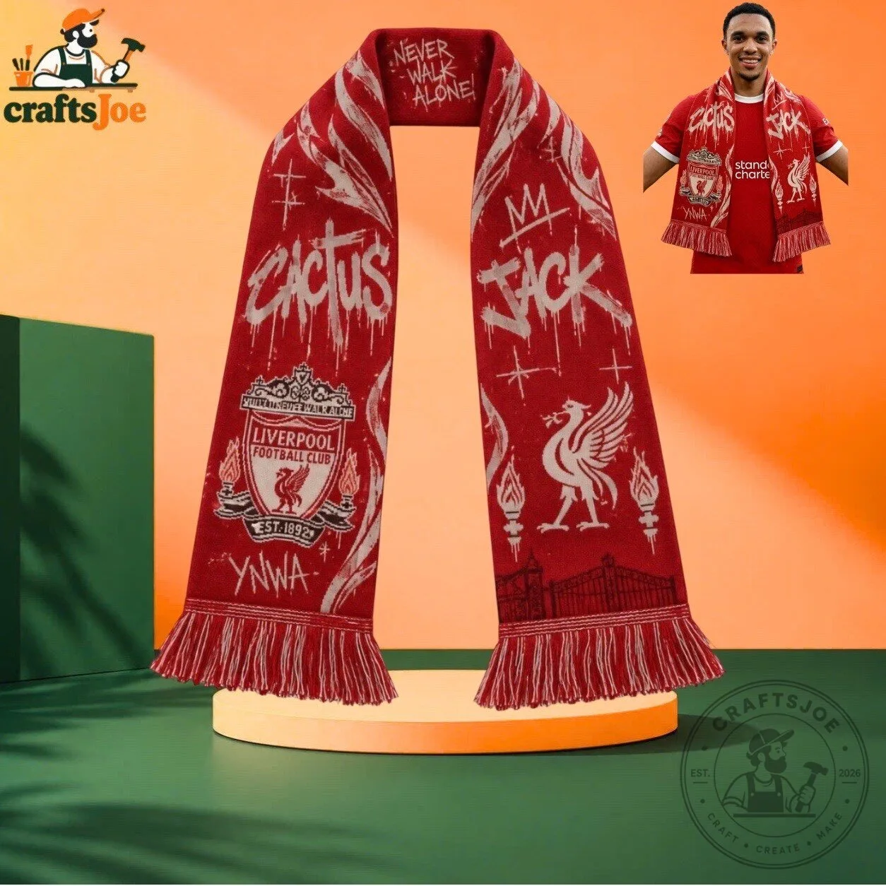 Liverpool x Travis Scott Home Scarf Limited Edition 2026