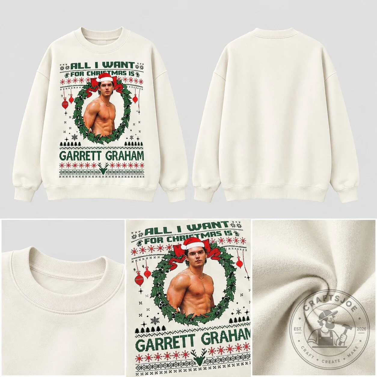 Garrett Graham All I Want For Christmas Ugly Sweatshirt Limited Edition 2026 7 Garrett Graham All I Want For Christmas Ugly Sweatshirt Limited Edition 2026