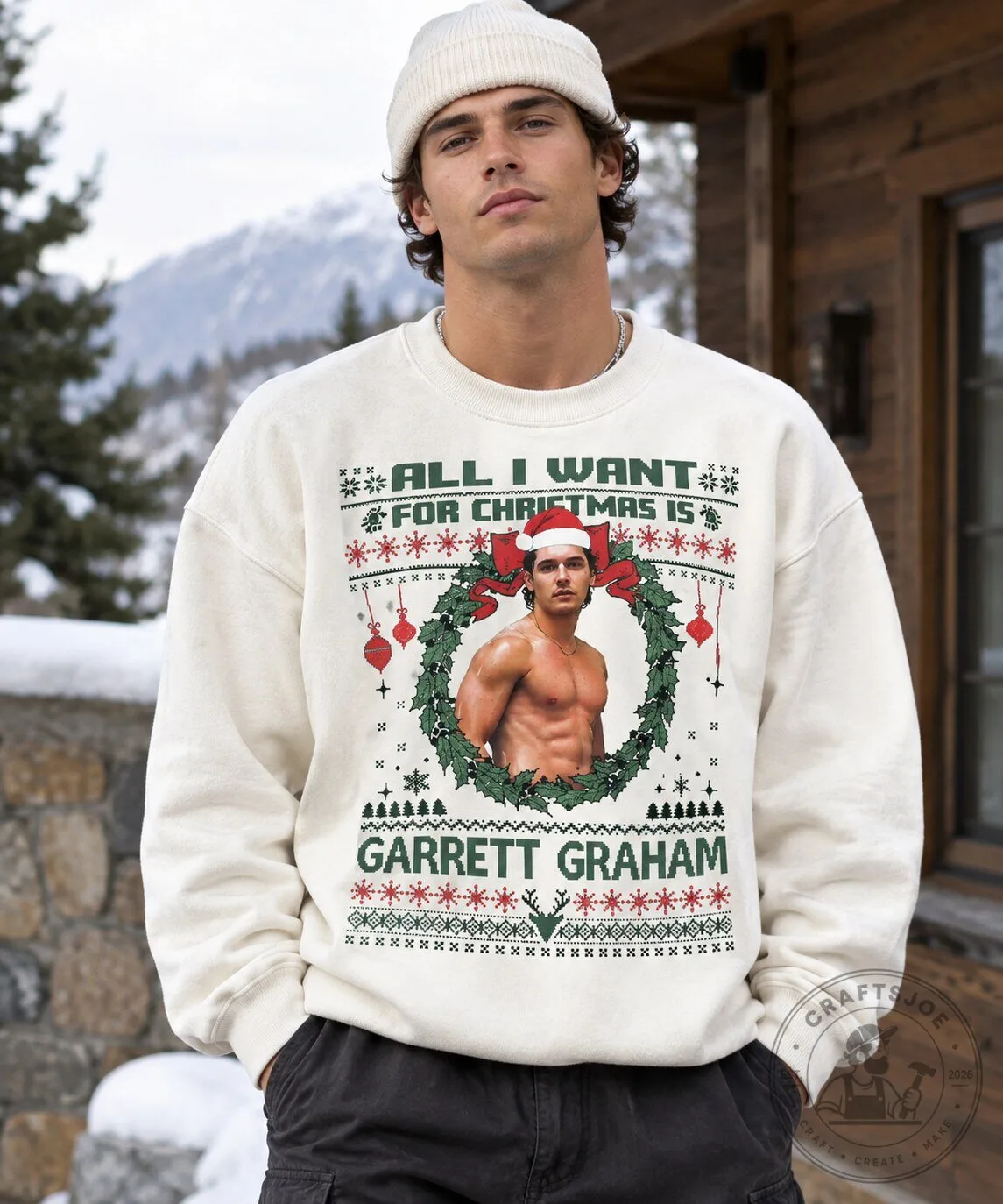 Garrett Graham All I Want For Christmas Ugly Sweatshirt Limited Edition 2026 8 Garrett Graham All I Want For Christmas Ugly Sweatshirt Limited Edition 2026