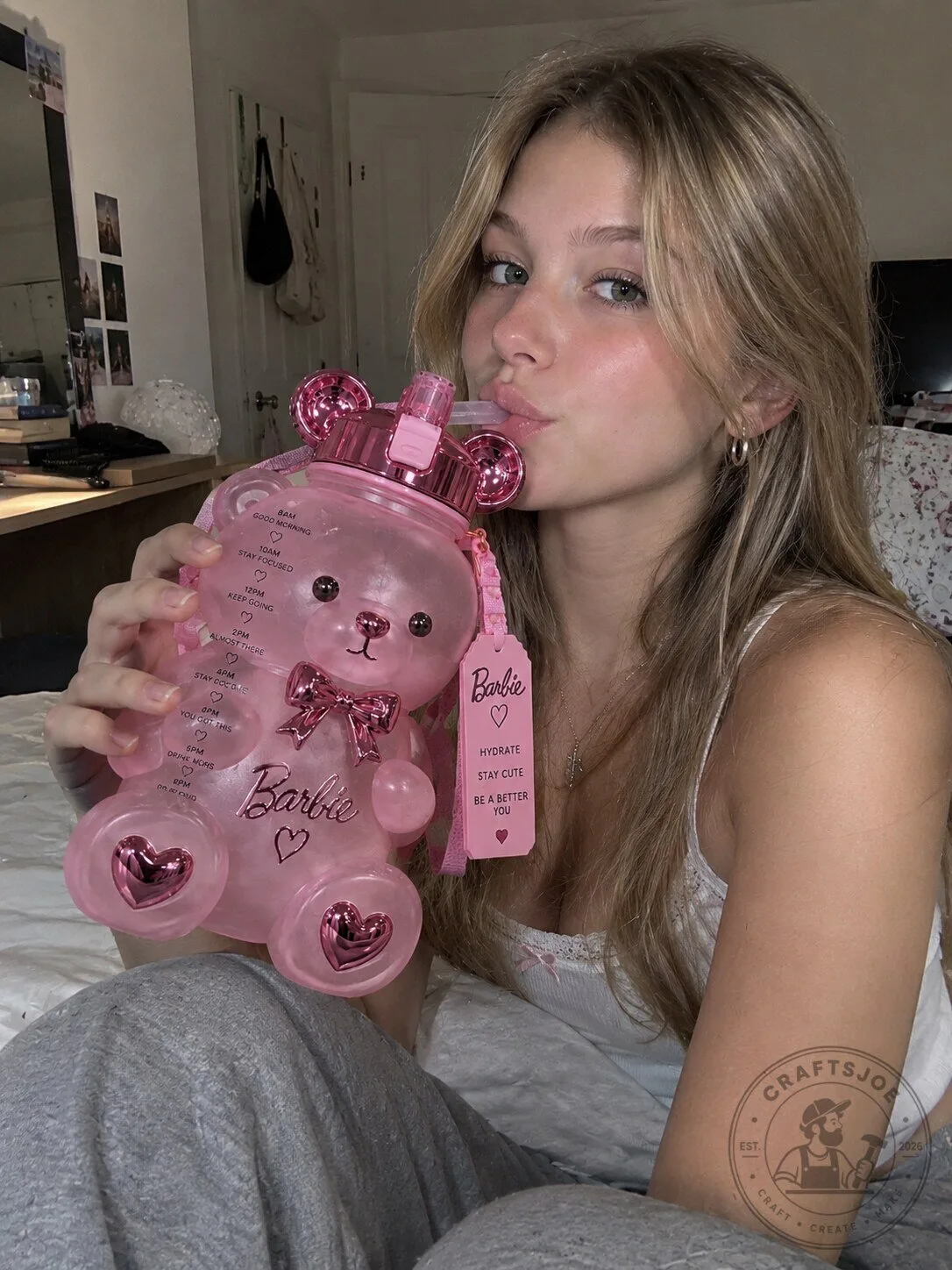 Pink Barbie Teddy Bear Water Bottle Limited Edition 2026 9 Pink Barbie Teddy Bear Water Bottle Limited Edition 2026