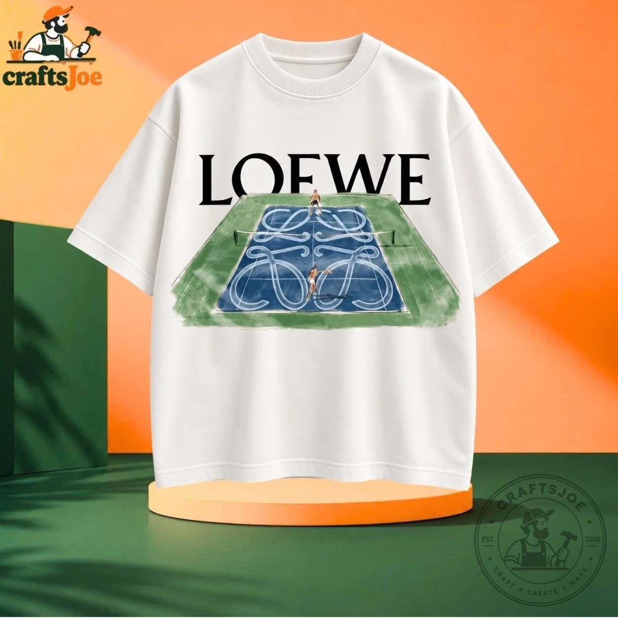 Loewe x Tennis Court Shape Off-white Shirt 2026