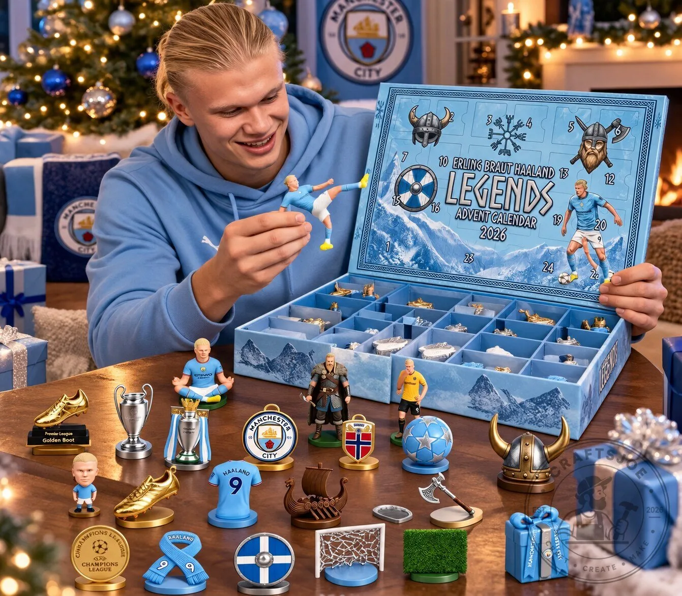 Erling Haaland Manchester City Football Collectibles 24 Days Christmas Advent Calendar 2026 Limited 7 Erling Haaland Manchester City Football Collectibles 24 Days Christmas Advent Calendar 2026 Limited