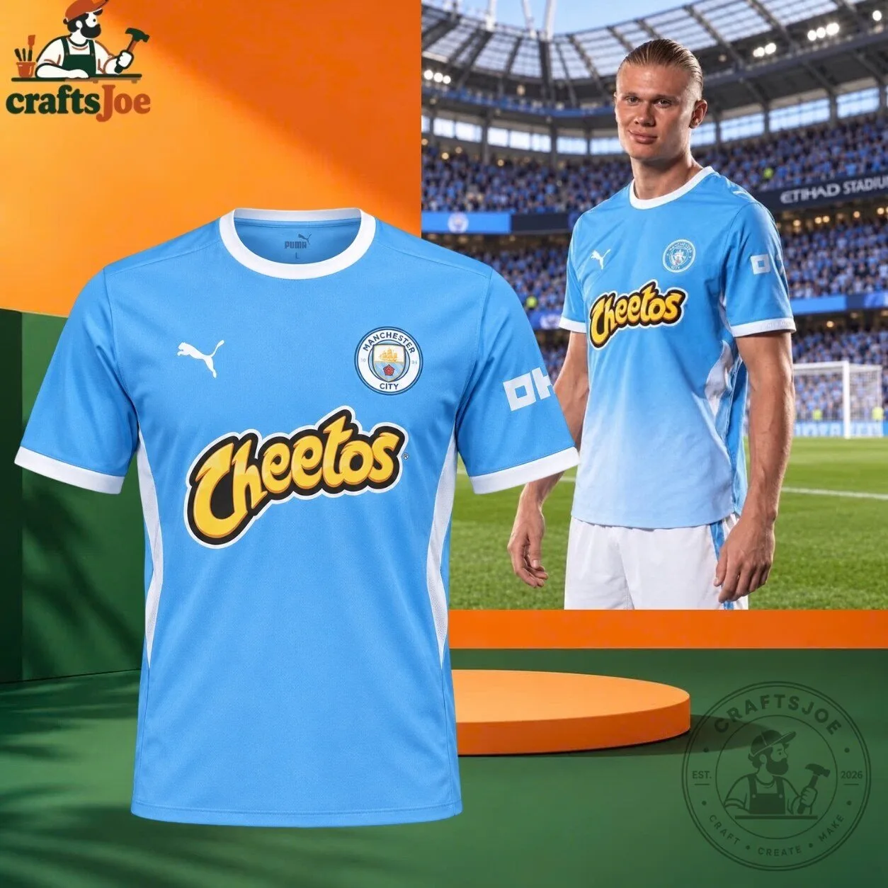 Manchester City Cheetos Haaland Erling Puma Jersey 2026 Limited