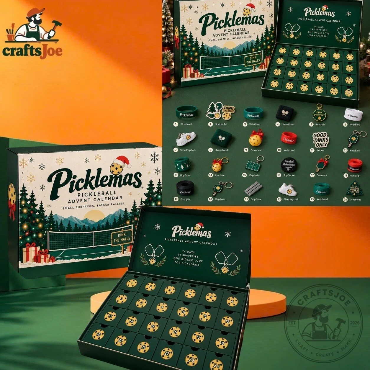 Pickleball Picklemas Advent Calendar 2026 Limited Edition